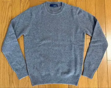 LARDINI 멜란지 그레이 크루넥 스웨터 캐시미어