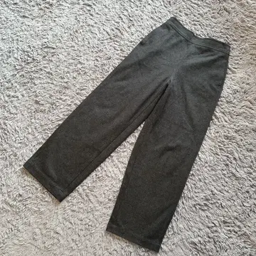 유니클로 브러쉬드 저지 스트레이트 팬츠 다크 그레이 S