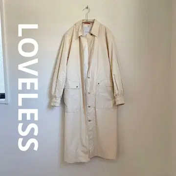 LOVELESS 롱 코트 34 아이보리 벨트 슬릿 고급