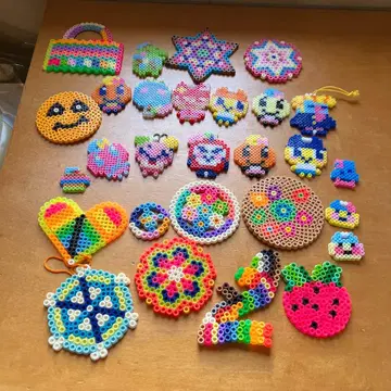 컬러풀 펄러비즈 작품 세트