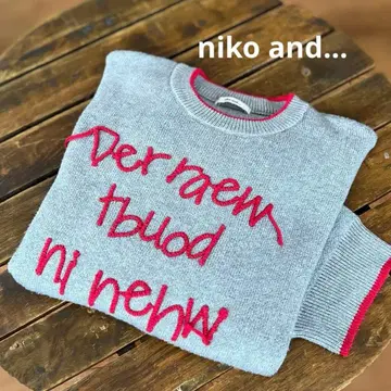 niko and - 니코앤드 그레이지 자수 스웨터 M