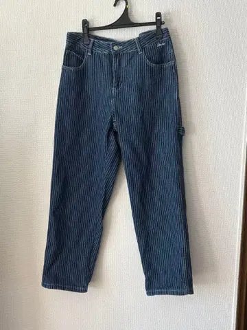 [미사용 새상품] SHEIN 스트라이프 데님 워크 팬츠 M