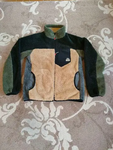 CHUMS 플리스 자켓 블랙 베이지 그린