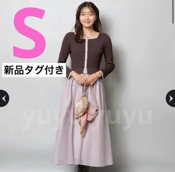 택 포함 미사용 새상품 JUSGLITTY 스퀘어 가디건 도킹 원피스 S