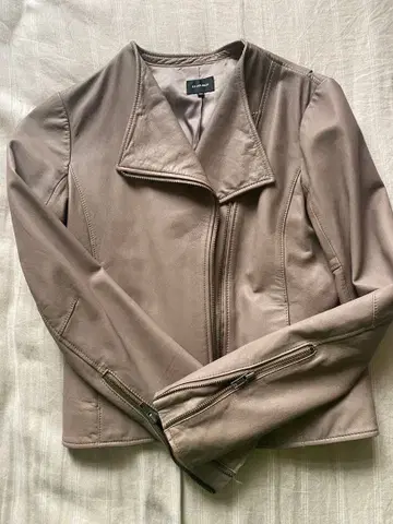 르 쉘 블루 가죽 자켓