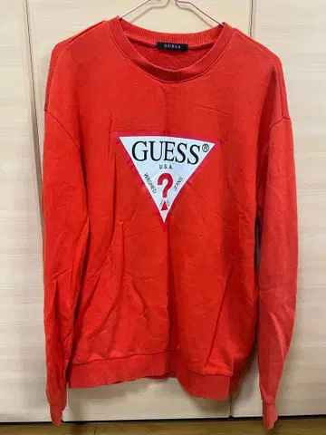 GUESS 오렌지 트레이닝복 로고