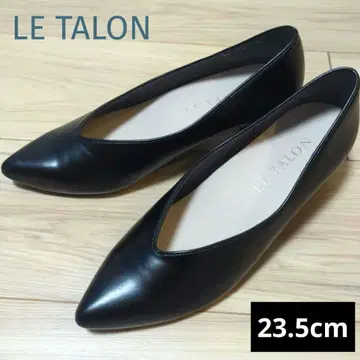 새상품급 르탈론 소프트 가죽 스틸레토 펌프스 23.5 블랙