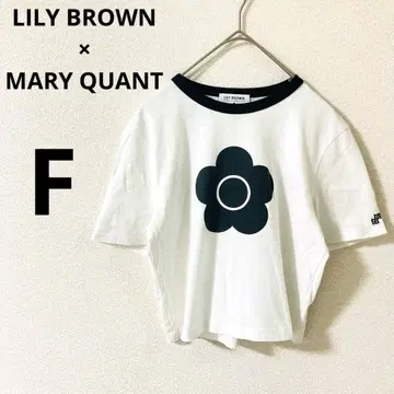 LILY BROWN x MARY QUANT 콜라보 크롭 T셔츠 자수 로고