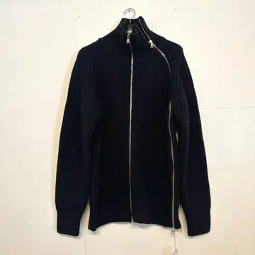 DRIES VAN NOTEN 지퍼 니트 블랙