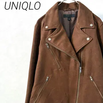 UNIQLO 스웨이드 터치 라이더 자켓 포켓 부착 안감 부착