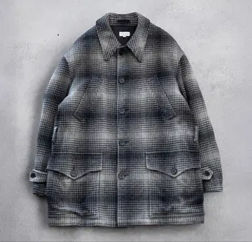 폴 스미스 체크 무늬 스텐카라 코트 90s 00s