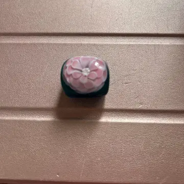 시보리안 터콰이즈 블루 핑크 꽃 무늬 오비 고정 띠