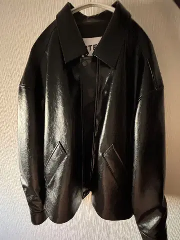 CITEN 페이크 가죽 자켓