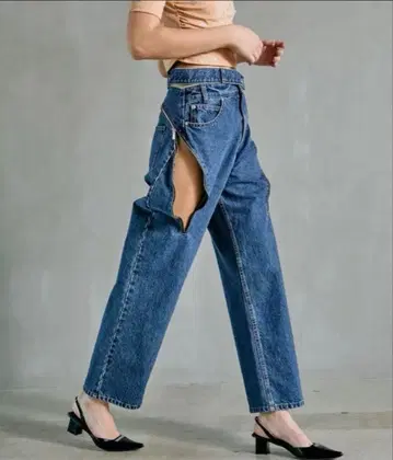 롱 지퍼 데님 / Long Zipper Jeans