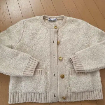 ZARA 부클레 니트 자켓 M