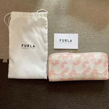 FURLA 핑크 패턴 장지갑 수납 가방 포함