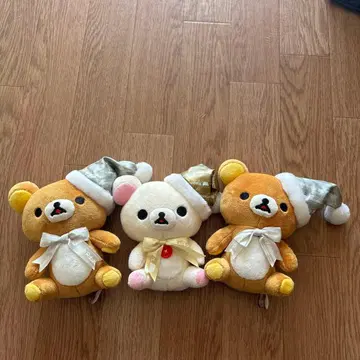 [ 미사용 새상품 ] 리락쿠마 봉제 인형 럭셔리 크리스마스