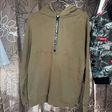 VISION STREET WEAR 브라운 후드티