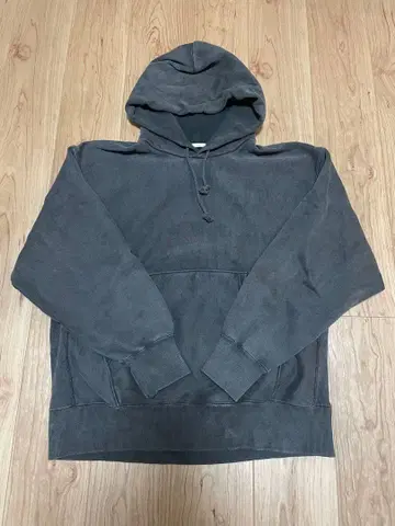 gu 워시드 맨투맨 후드티 다크 그레이 XL 헤비 웨이트