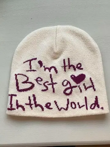 Tina:Jojun 메시지 니트 모자 자카드 비니