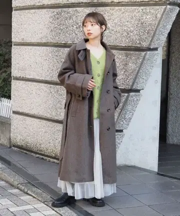 팁탑 2WAY 스텐칼라 롱 코트