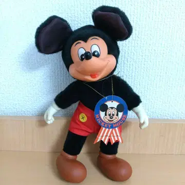영 에포크 미키마우스 봉제 인형 소프트 비닐 택 포함 레어