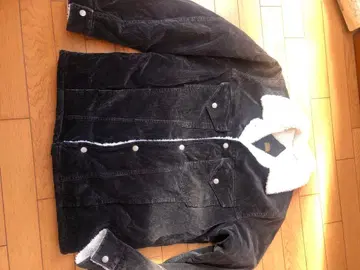 블랙 코듀로이 보아 자켓