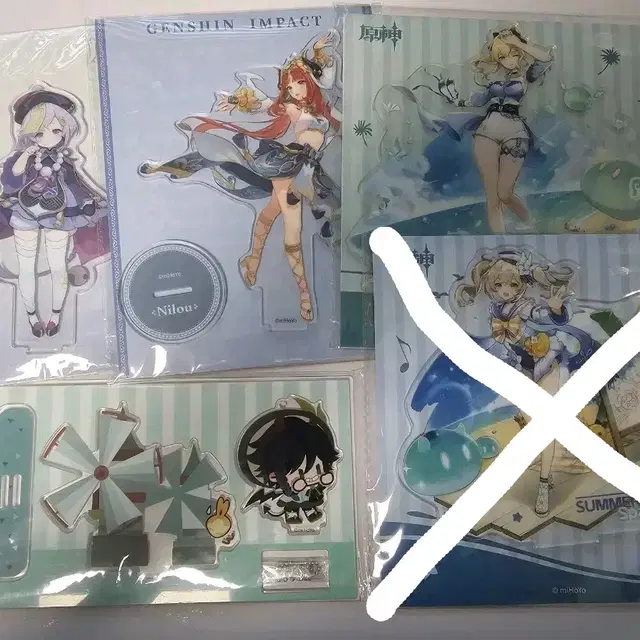 원신 공식 아크릴스탠드  치치/닐루/진/벤티