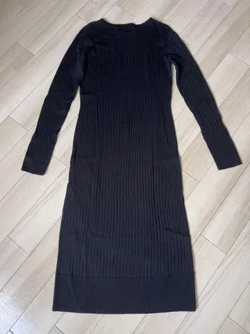 유니클로 리브 블랙 롱 원피스 M