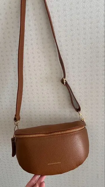 MAISON FANLI 브라운 가죽 숄더백