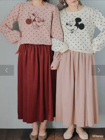 Areeam 미니 마우스 프린트 도트 무늬 니트 F 사이즈