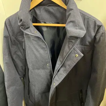 다운 자켓 코트 네이비 발수 페더 50% 고품질 울트라 웜