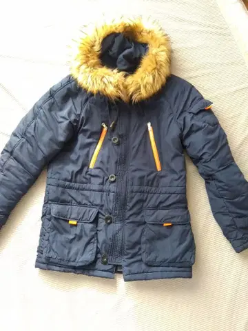 [ 익명 배송 ] 네이비 퍼 자켓 겨울 외출 외근 등