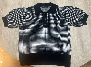 MARY QUANT 바이컬러 디지 폴로 풀오버