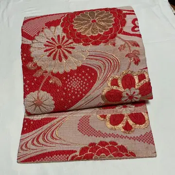 다이쇼 로망 부풀린 직조 고전 금채 부풀린 직조 나고야 오비