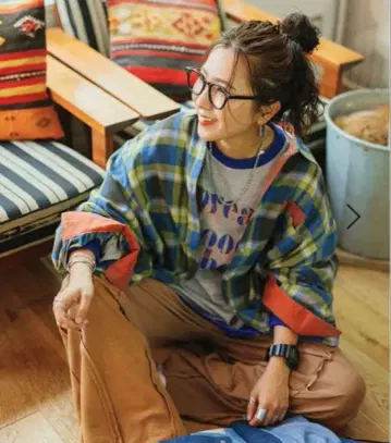 컬러풀 체크 셔츠