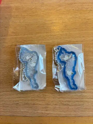 비와코 아크릴 키링 스카이블루 파랑 2개 세트