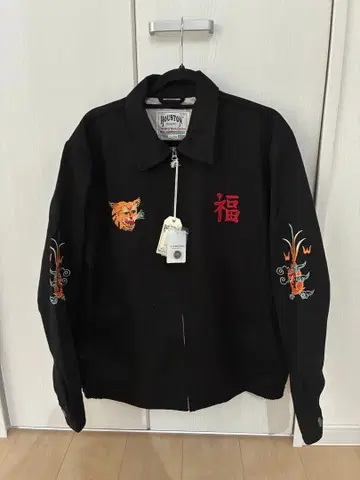 HOUSTON X-LARGE 블랙 자켓 호랑이 자수