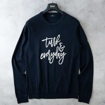 먼싱웨어 긴팔 니트 스웨터 남성용 L 네이비 골프웨어