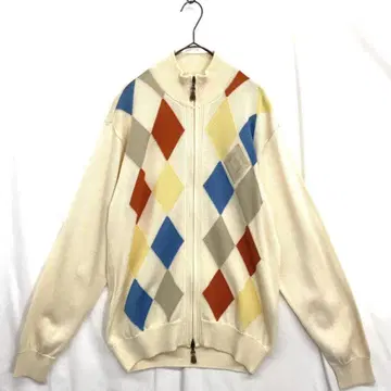 Munsingwear : 아가일 무늬 지퍼 니트 블루종