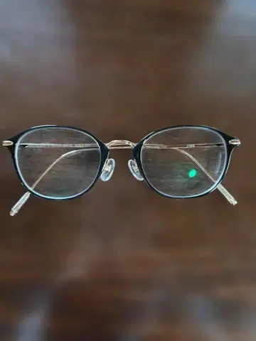 jins 블랙 라운드 안경 메탈 프레임