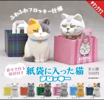 종이 봉투에 들어간 고양이 플로키 전 6종 풀컴프
