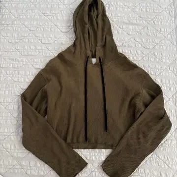 새상품급 Sea Roomlynn 크롭 기장 리브 니트 후드티