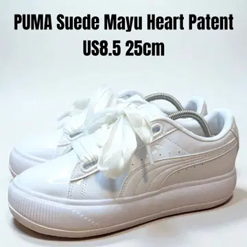새상품급 PUMA 푸마 스웨이드 마유 하트 페이턴트 25cm 통굽