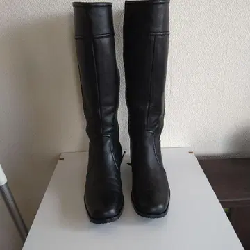 REGAL 블랙 가죽 롱 부츠