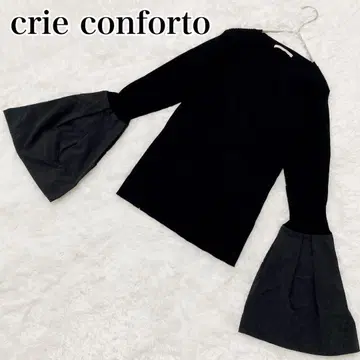 crie conforto 무라오카 미사토 씨 콜라보 벨 슬리브 니트탑