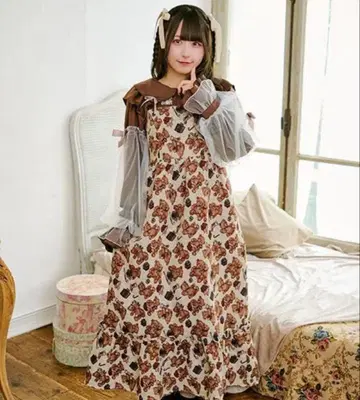 쿠티르와 레트로 kutir 고블랑 티어드 오버롤 스커트