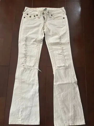 트루릴리젼 부츠컷 데님 화이트