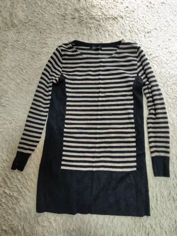 GRAND TABLE 스트라이프 긴팔 미니 원피스