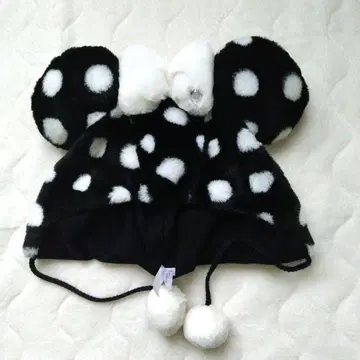 디즈니 미니 팬캡 블랙 도트